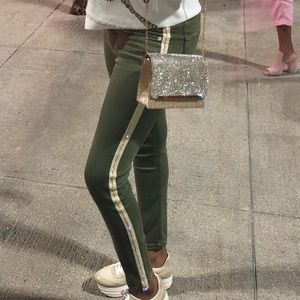 Green Denim Zara Blinged Jeans